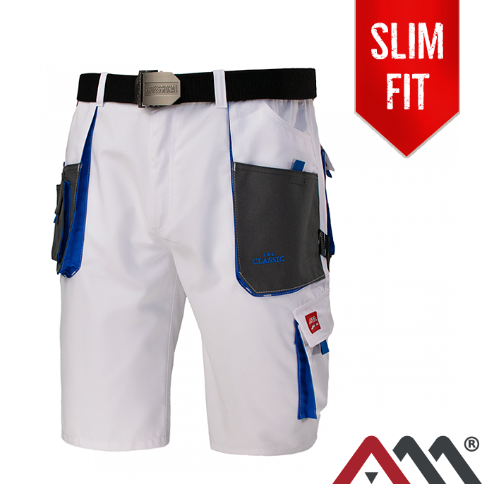 Kratke delovne hlače (Bela) – Artmas Classic White