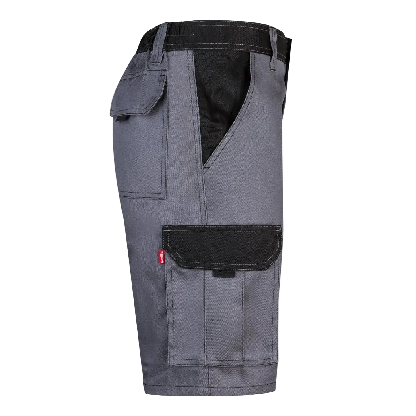 Druga stran kratkih delovnih hlač Velilla Two-Tone sivo-črne
