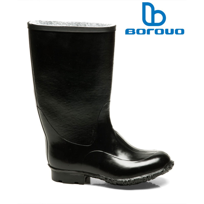 BOROVO 200 • Visoki gumijasti škornji s filcem • Moški • [črni]