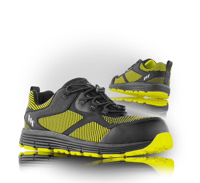 VM FOOTWEAR PANAMA 4545/S1P • Zaščitni nizki čevlji • [črna-rumena]