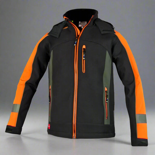 Artmas CLASSWORK [softshell stretch jakna / črna‑oranžna]