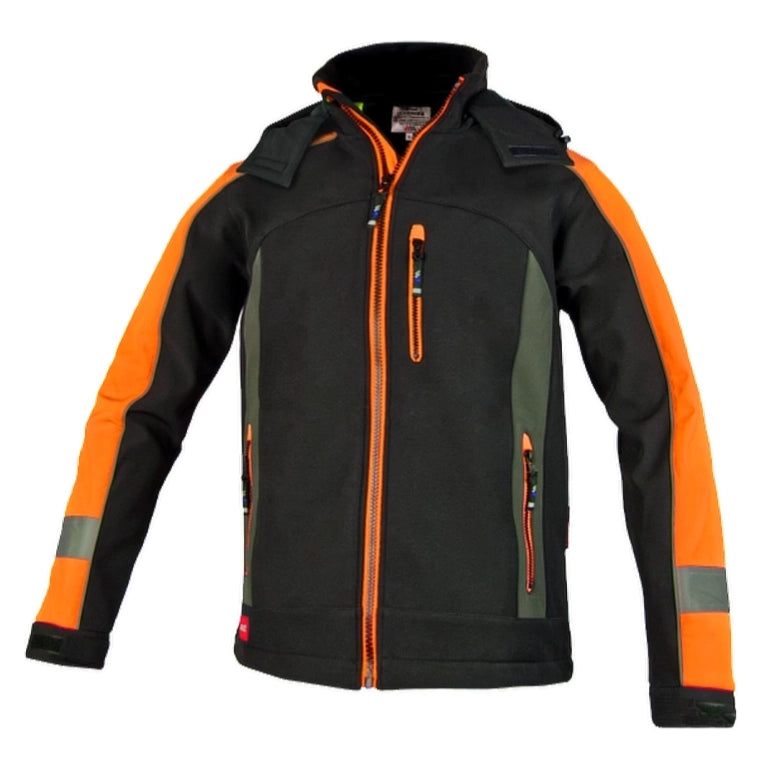 Artmas CLASSWORK [softshell stretch jakna / črna‑oranžna]