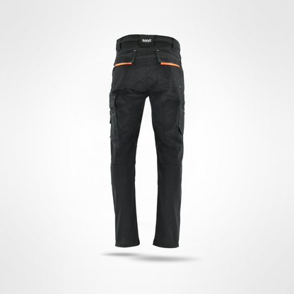 Sara ACTIFLEX 05-2536 [stretch hlače/črna-oranžna]