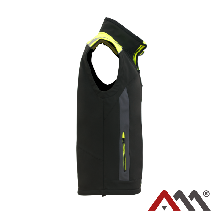 Druga stran softshell brezrokavnika Artmas Classwork BZR z odsevnimi trakovi
