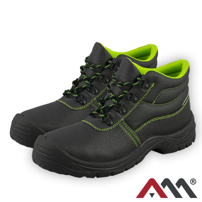 ARTMAS LONGSAFE-T S3 • Zaščitni visoki čevlji s kapico + PPP • [črna-zelena]