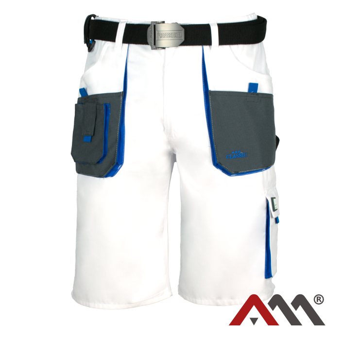 Kratke delovne hlače (Bela) – Artmas Classic White