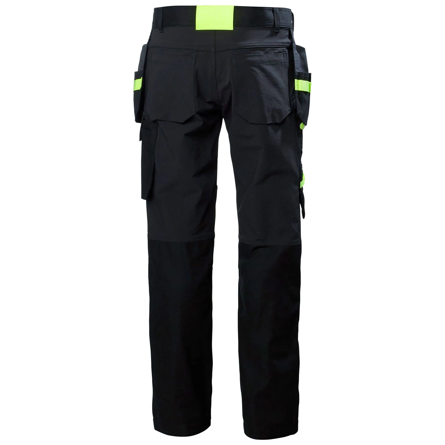 Zadnja stran premium raztegljivih delovnih hlač Helly Hansen Oxford s širokim in stabilnim pasom