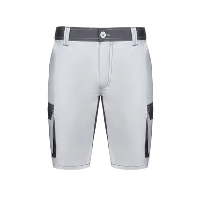 Kratke delovne hlače Velilla Two-Tone belo-sive spredaj