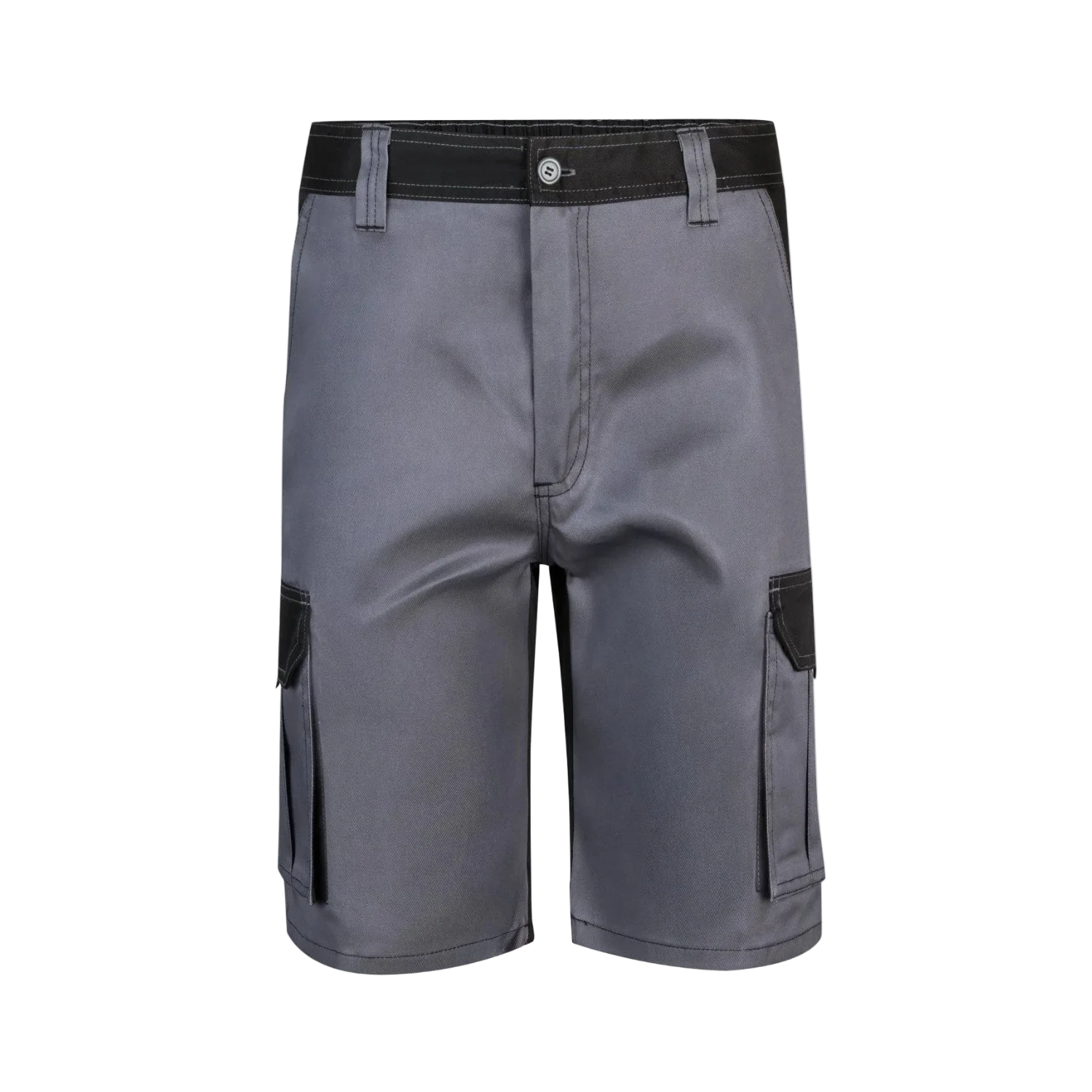 Kratke delovne hlače Velilla Two-Tone sivo-črne spredaj
