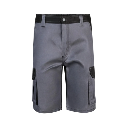 Kratke delovne hlače Velilla Two-Tone sivo-črne spredaj