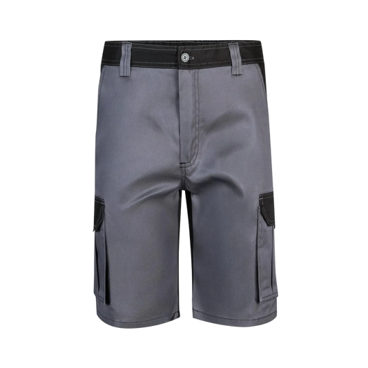 Kratke delovne hlače Velilla Two-Tone sivo-črne spredaj