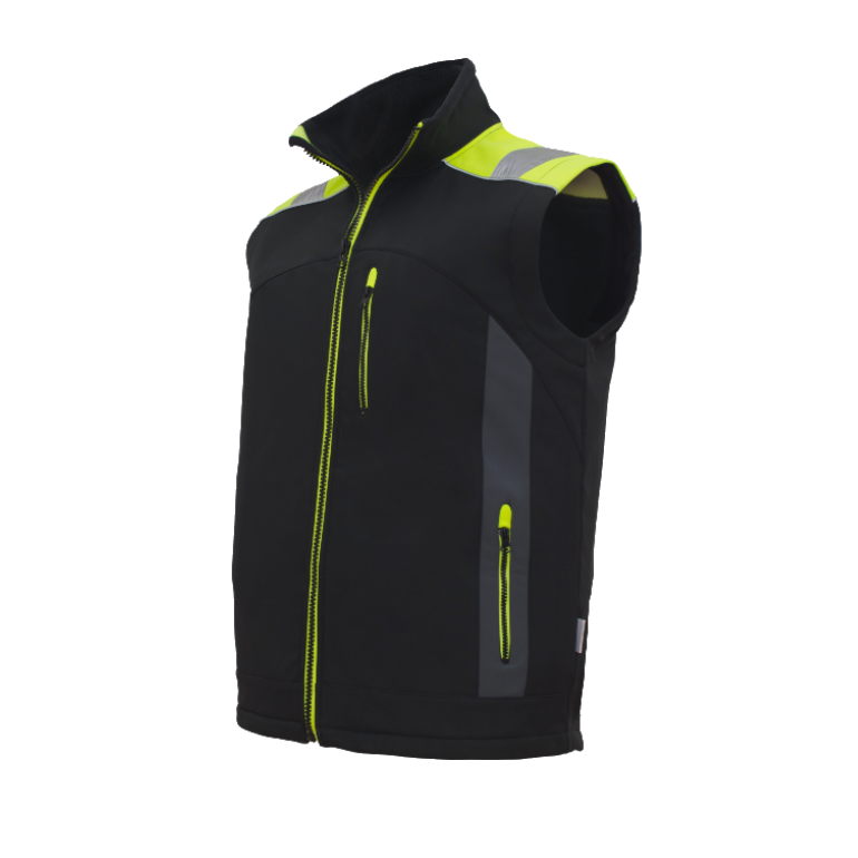 Softshell delovni brezrokavnik Artmas Classwork BZR črno-rumen