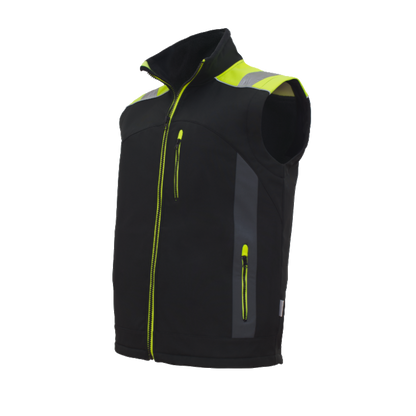 Softshell delovni brezrokavnik Artmas Classwork BZR črno-rumen