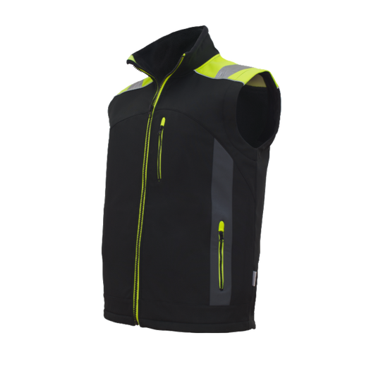 Softshell delovni brezrokavnik Artmas Classwork BZR črno-rumen