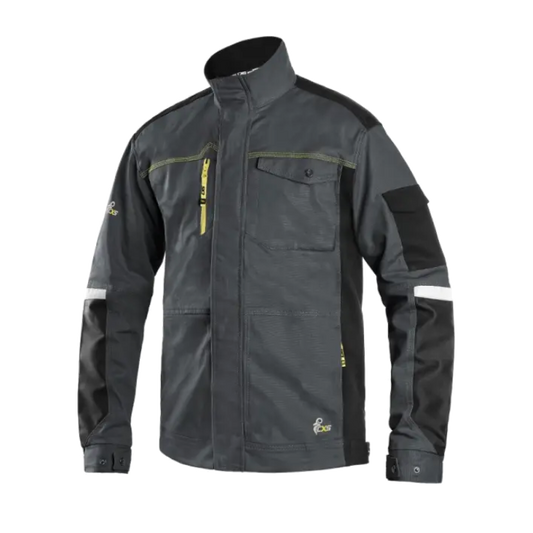 Stretch delovna jakna CXS Stretch temno siva spredaj