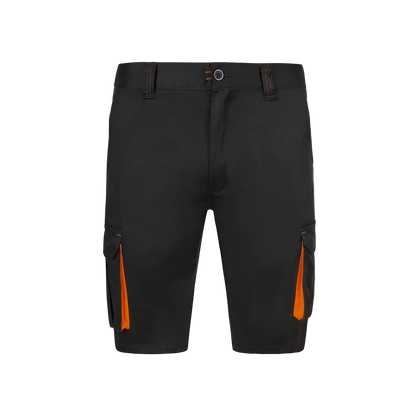 Stretch kratke hlače Velilla Two-Tone črno-oranžne spredaj
