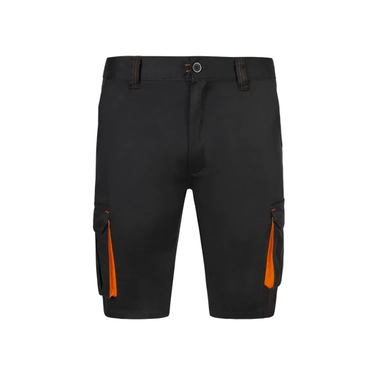 Stretch kratke hlače Velilla Two-Tone črno-oranžne spredaj