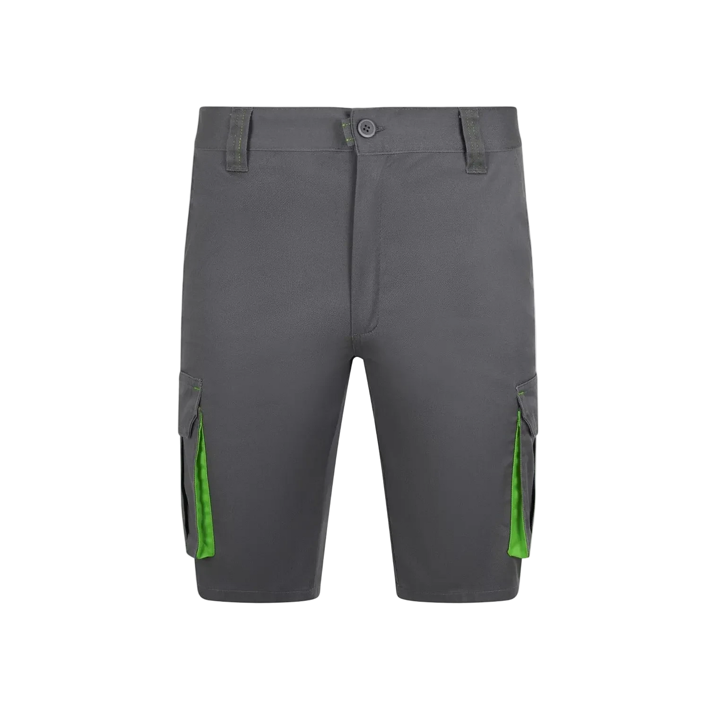 Stretch kratke hlače Velilla Two-Tone sivo-zelene spredaj