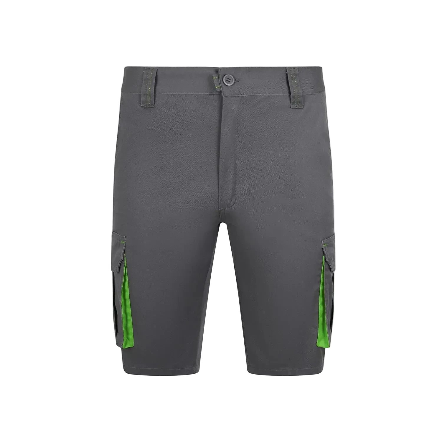 Stretch kratke hlače Velilla Two-Tone sivo-zelene spredaj