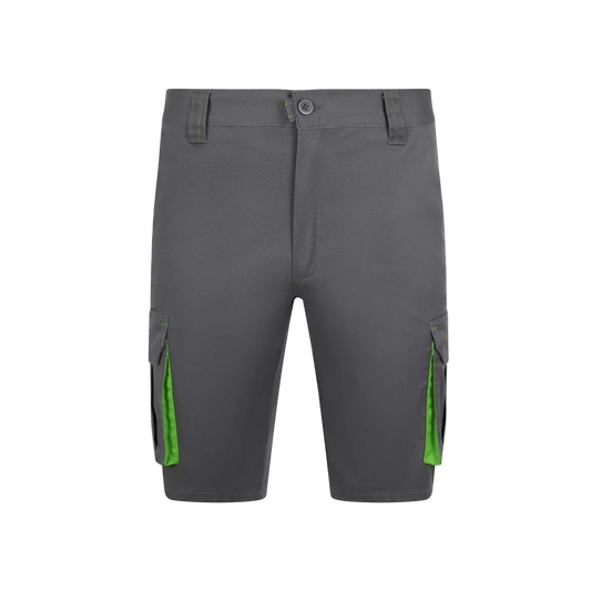 Stretch kratke hlače Velilla Two-Tone sivo-zelene spredaj