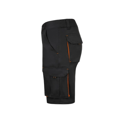 Stranski pogled stretch kratkih hlač Velilla Two-Tone črno-oranžne