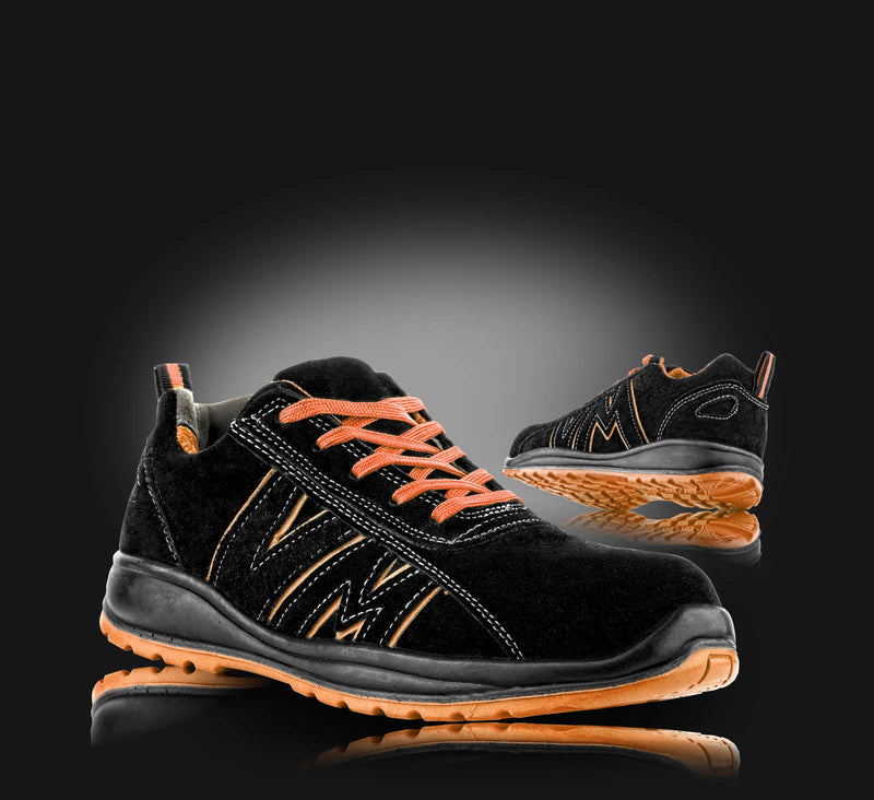 VM FOOTWEAR TOKIO 2135/O1 • Delovni nizki čevlji • [črna-oranžna]
