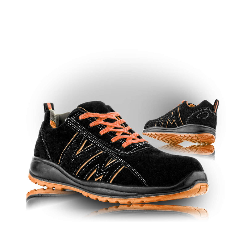 VM FOOTWEAR TOKIO 2135/O1 • Delovni nizki čevlji • [črna-oranžna]