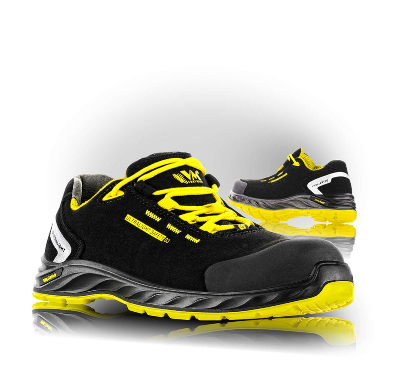 VM FOOTWEAR CALIFORNIA 2295/S3 ESD • Zaščitni nizki čevlji ESD • [črna-rumena]