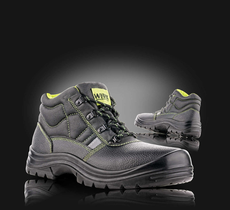 VM FOOTWEAR STOCKHOLM 3280/O1 • Delovni visoki čevlji • [črna-rumena]