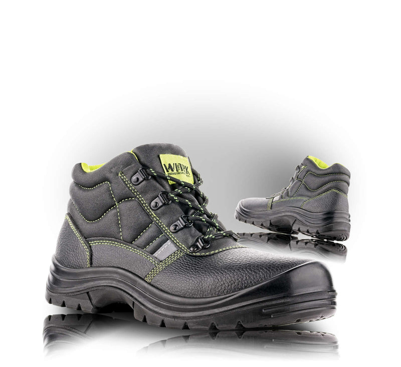 VM FOOTWEAR STOCKHOLM 3280/O1 • Delovni visoki čevlji • [črna-rumena]