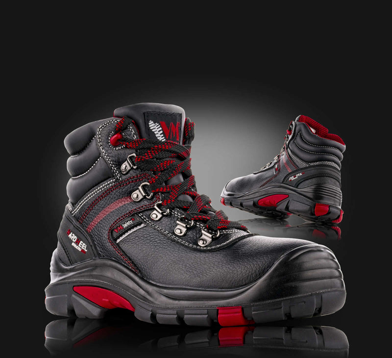 VM FOOTWEAR NORWICH 5070/S3 • Zaščitni visoki čevlji • [črna-rdeča]