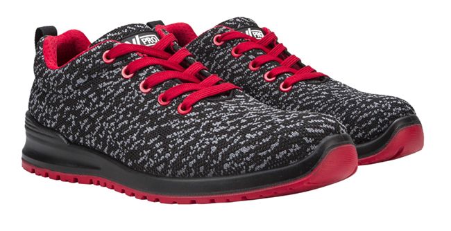 VELILLA V-PRO Spezial 707001 S1P • Zaščitni delovni nizki čevlji • [črna-rdeča]