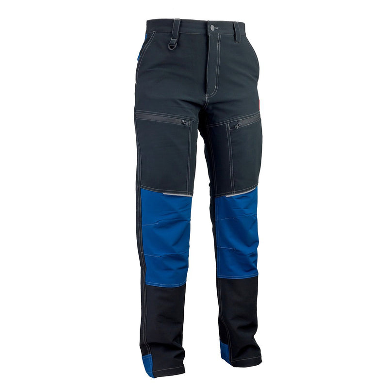 URGENT 710 SOFTSHELL • Zaščitne delovne hlače do pasu - STRETCH • [črna-modra]