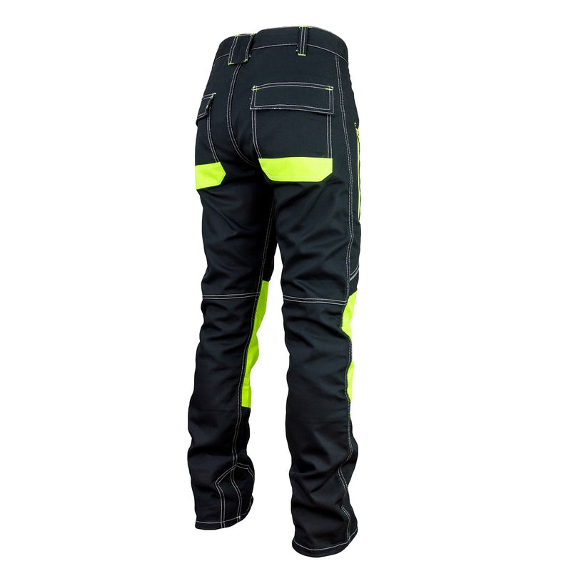 URGENT 716 • Zaščitne delovne hlače do pasu • [črna-rumena]