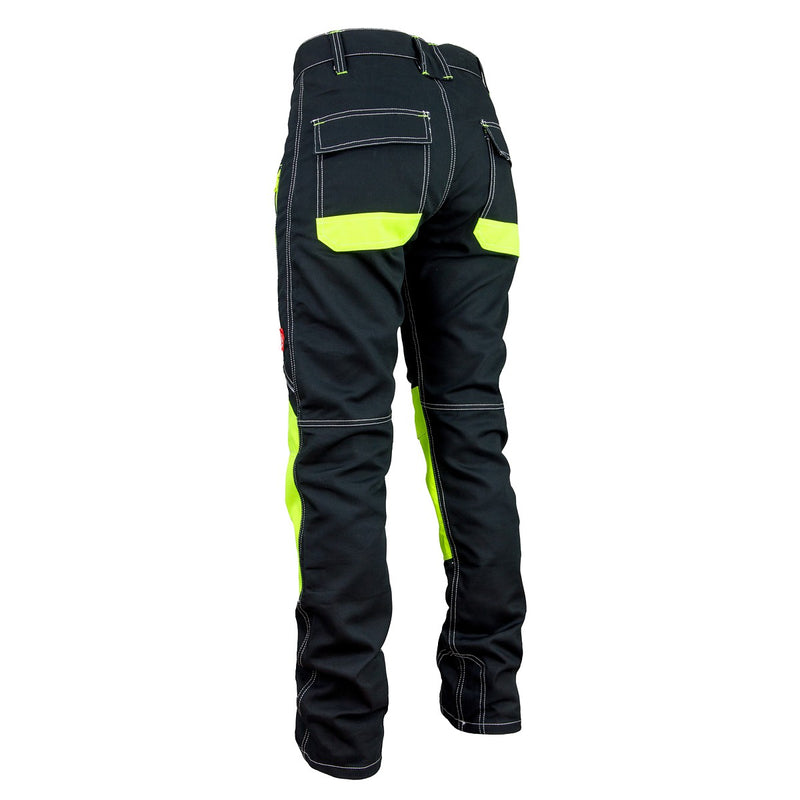 URGENT 716 • Zaščitne delovne hlače do pasu • [črna-rumena]