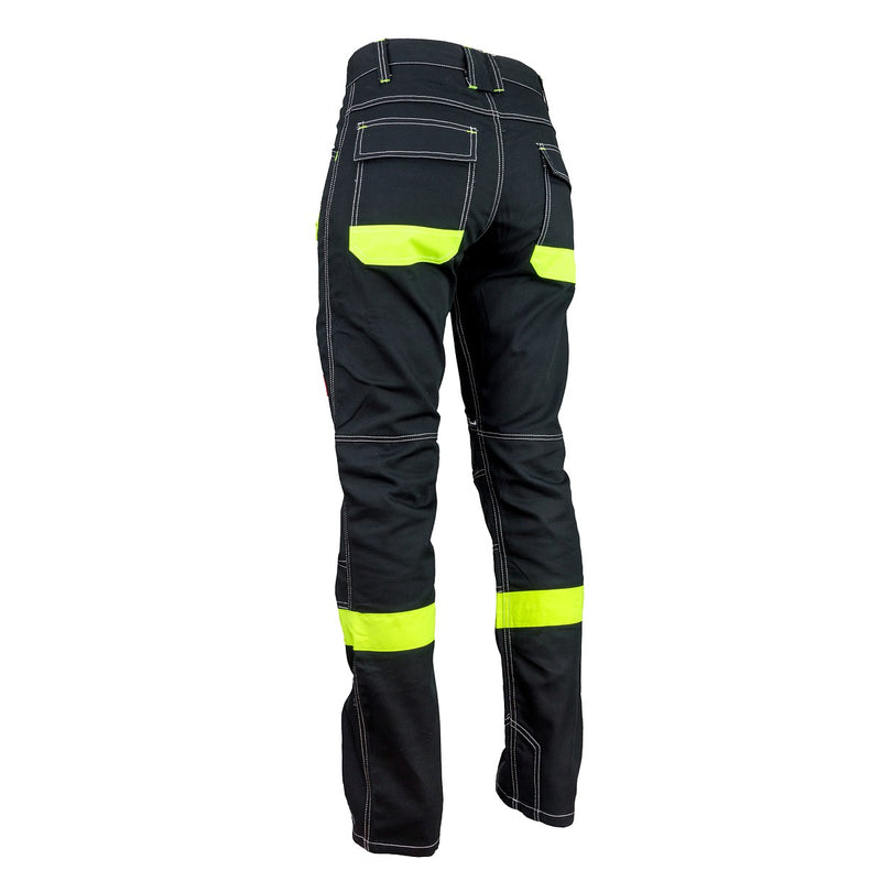 URGENT 717 • Zaščitne delovne hlače do pasu • [črna-rumena]