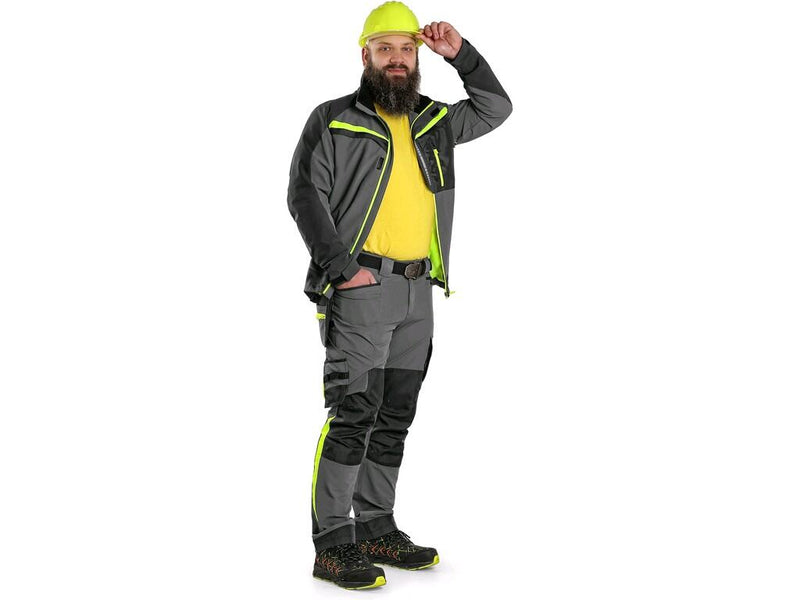CXS NAOS GBY • Zaščitne delovne hlače • [grafitna-rumena]