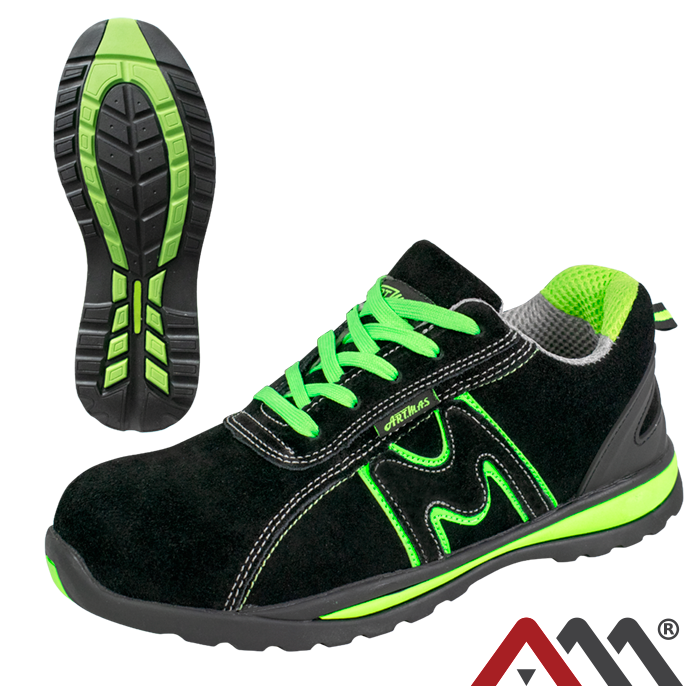 ARTMAS BSPORT 3BS • Zaščitni nizki čevlji • [črna-zelena]