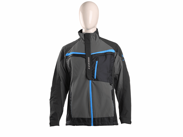 Stretch delovna jakna CXS Naos sivo-modra 360 prikaz